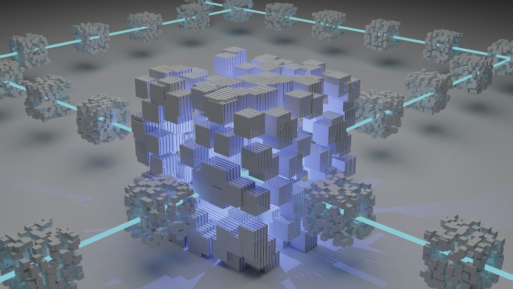A geometric illustration of connected blockchain structures